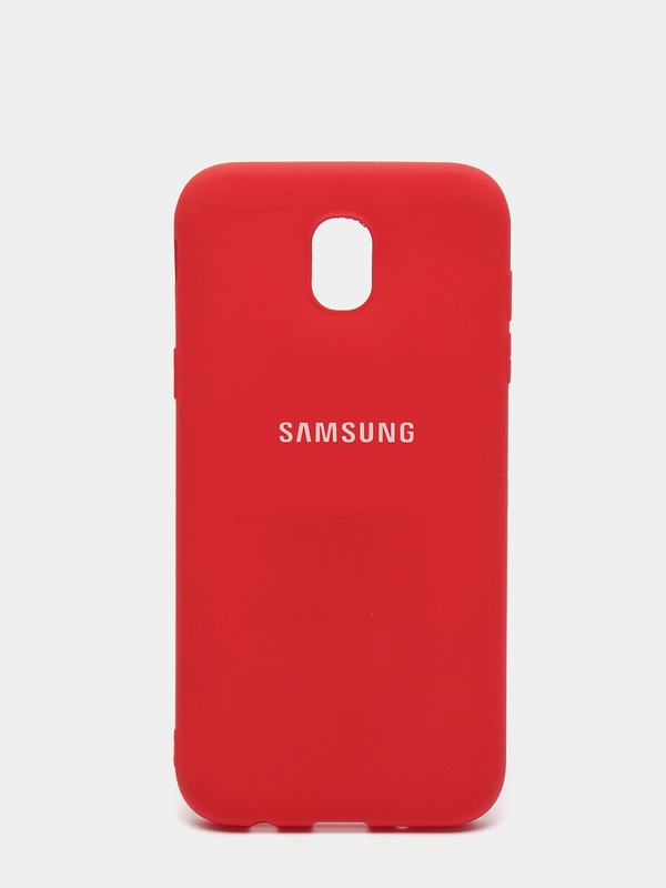 Чехол-бампер для Samsung Galaxy J5 2017, с логотипом, красный
