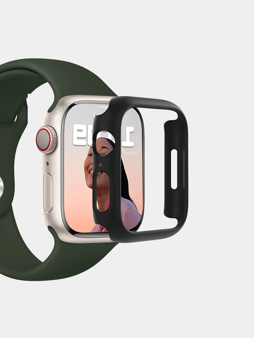Прозрачный бампер для Apple Watch 7 8