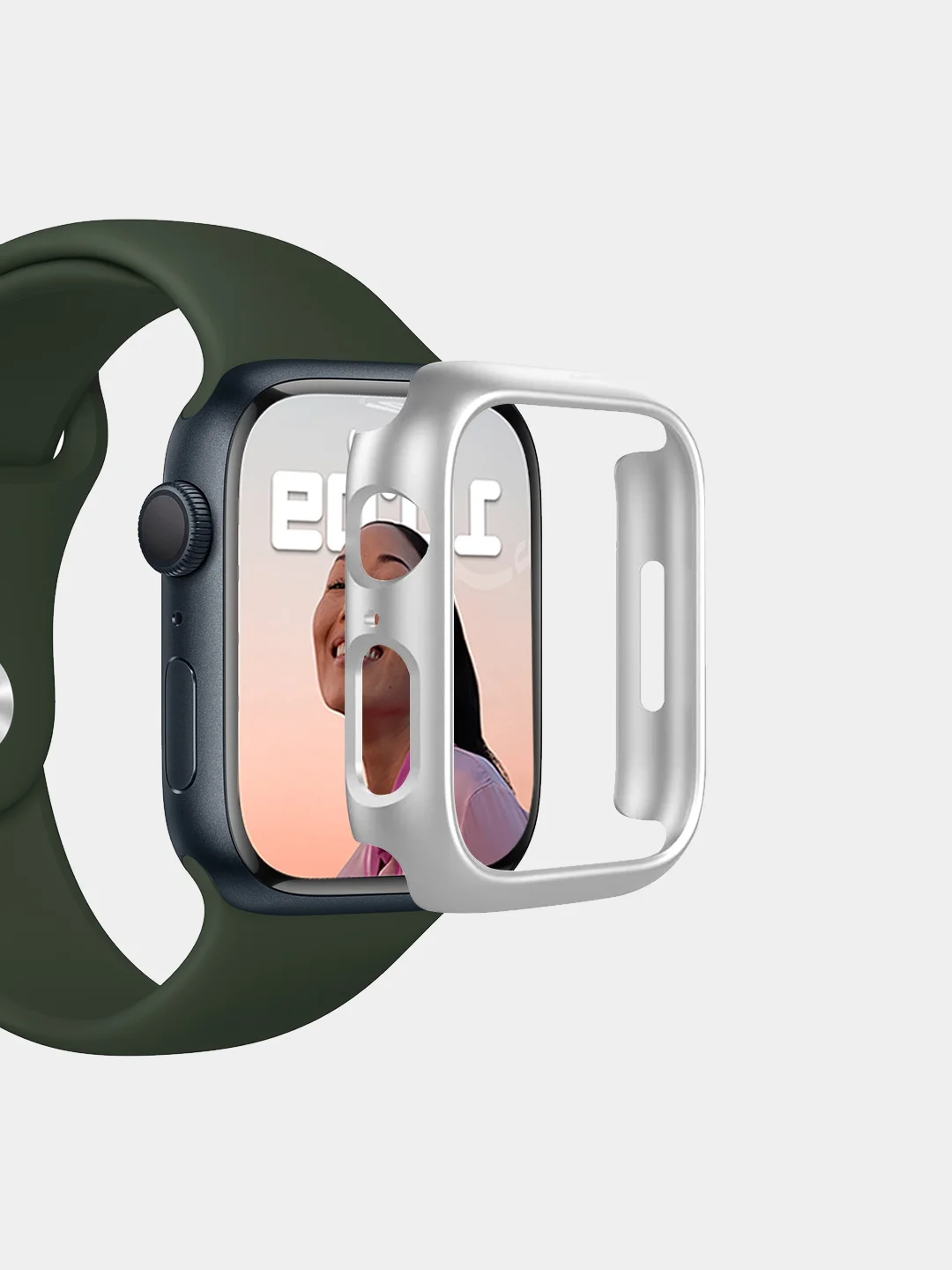 Прозрачный бампер для Apple Watch 7 8
