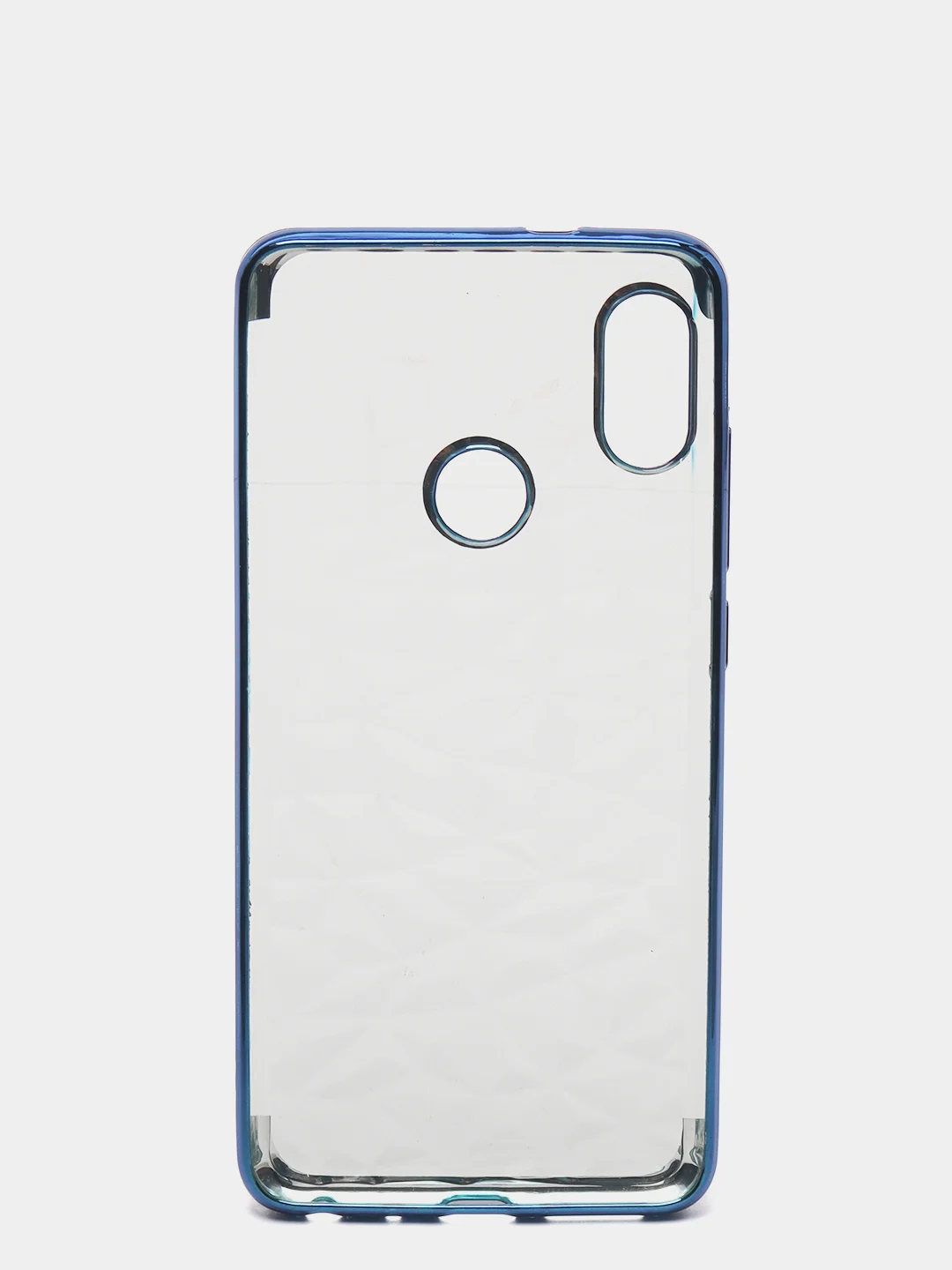 Синий чехол-бампер с окантовкой для Xiaomi Note 5Pro, прозрачный