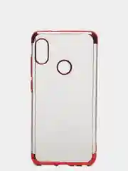 Красный чехол-бампер с окантовкой для Xiaomi Note 5Pro, прозрачный