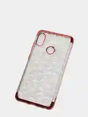 Красный чехол-бампер с окантовкой для Xiaomi Note 5Pro, прозрачный