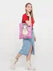 Фуксия сумка женская, с принтом