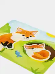 Желтый ёлочка новогодняя. Развивающая игра для малыей на липучках