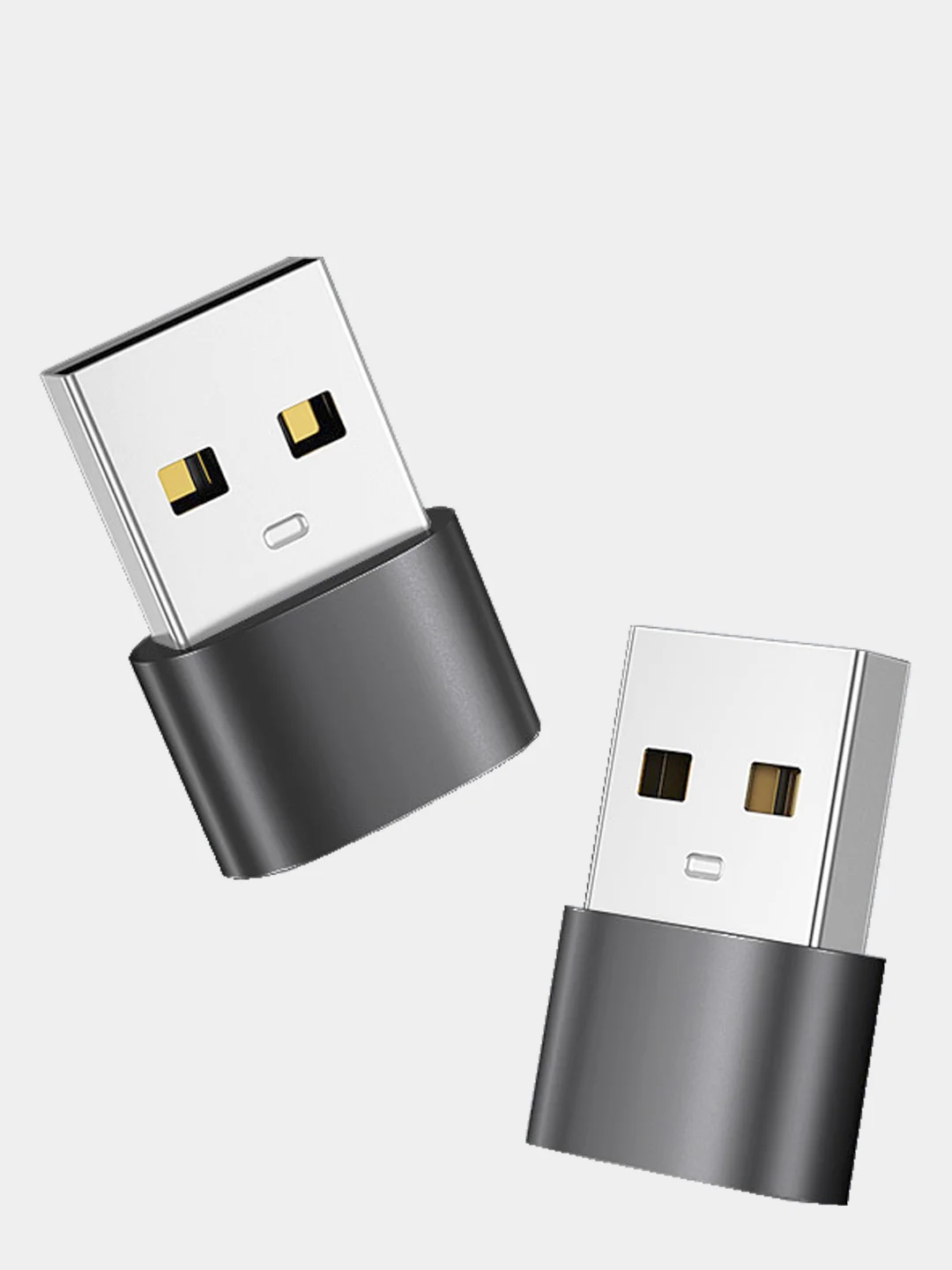 Серый адаптер-переходник USB Type-C на USB-A OTG