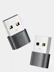 Серый адаптер-переходник USB Type-C на USB-A OTG