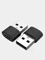 Серый адаптер-переходник USB Type-C на USB-A OTG