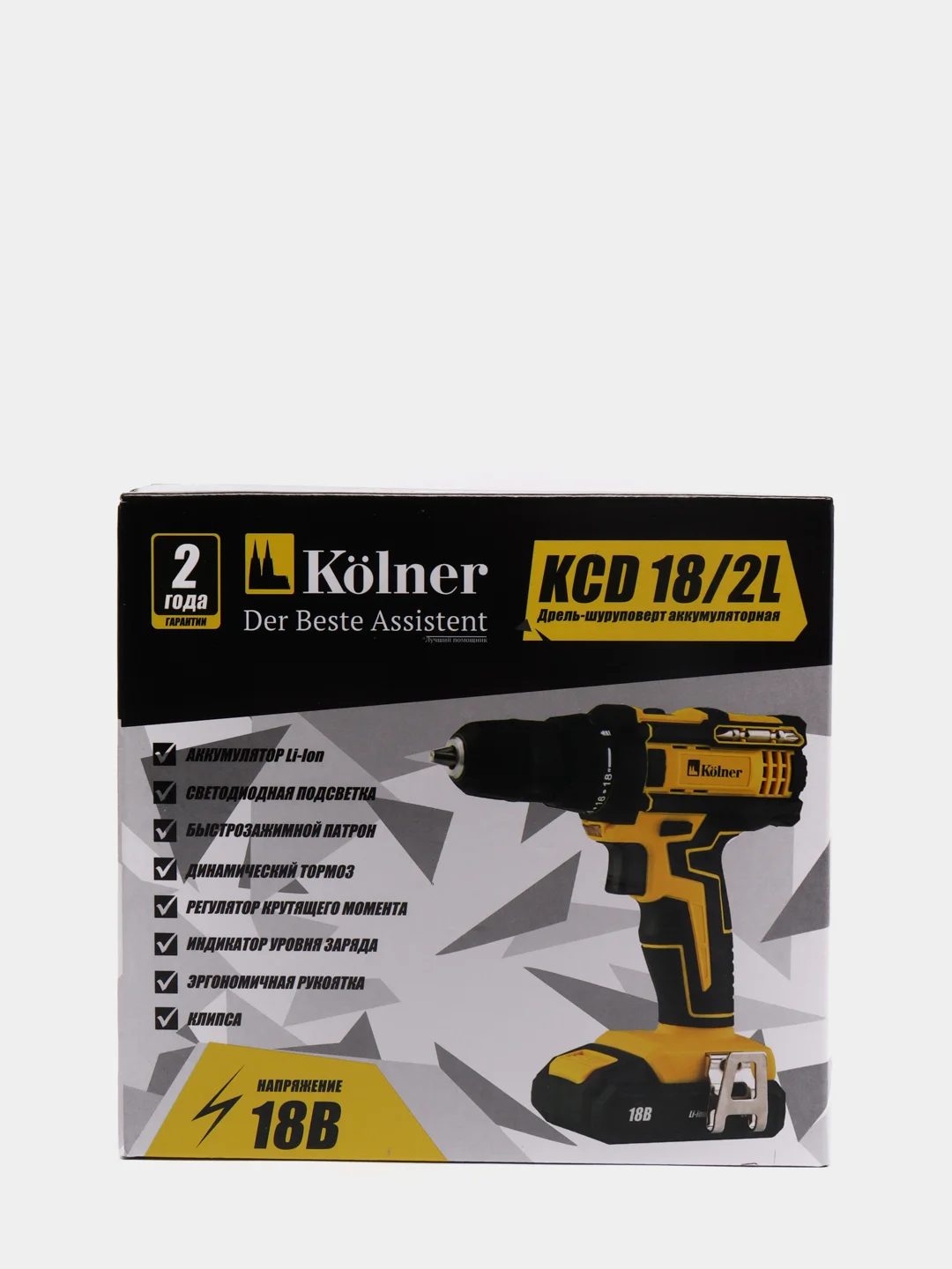 Kolner KCD 18/2L Дрель-шуруповерт аккумуляторная 18 Вольт