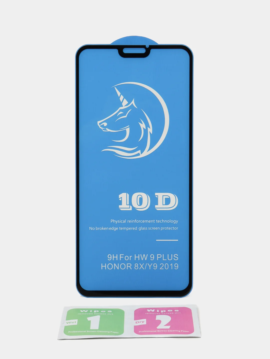 Черный защитное стекло STiX 10D Honor 8X/9X Lite/Y9 2019/ENJOY 9+ с рамкой, черное в упаковке