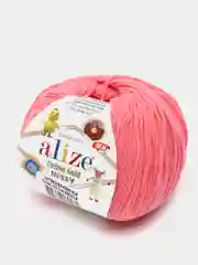 Кораллово-розовый пряжа Alize Cotton Gold Hobby New, 50 г