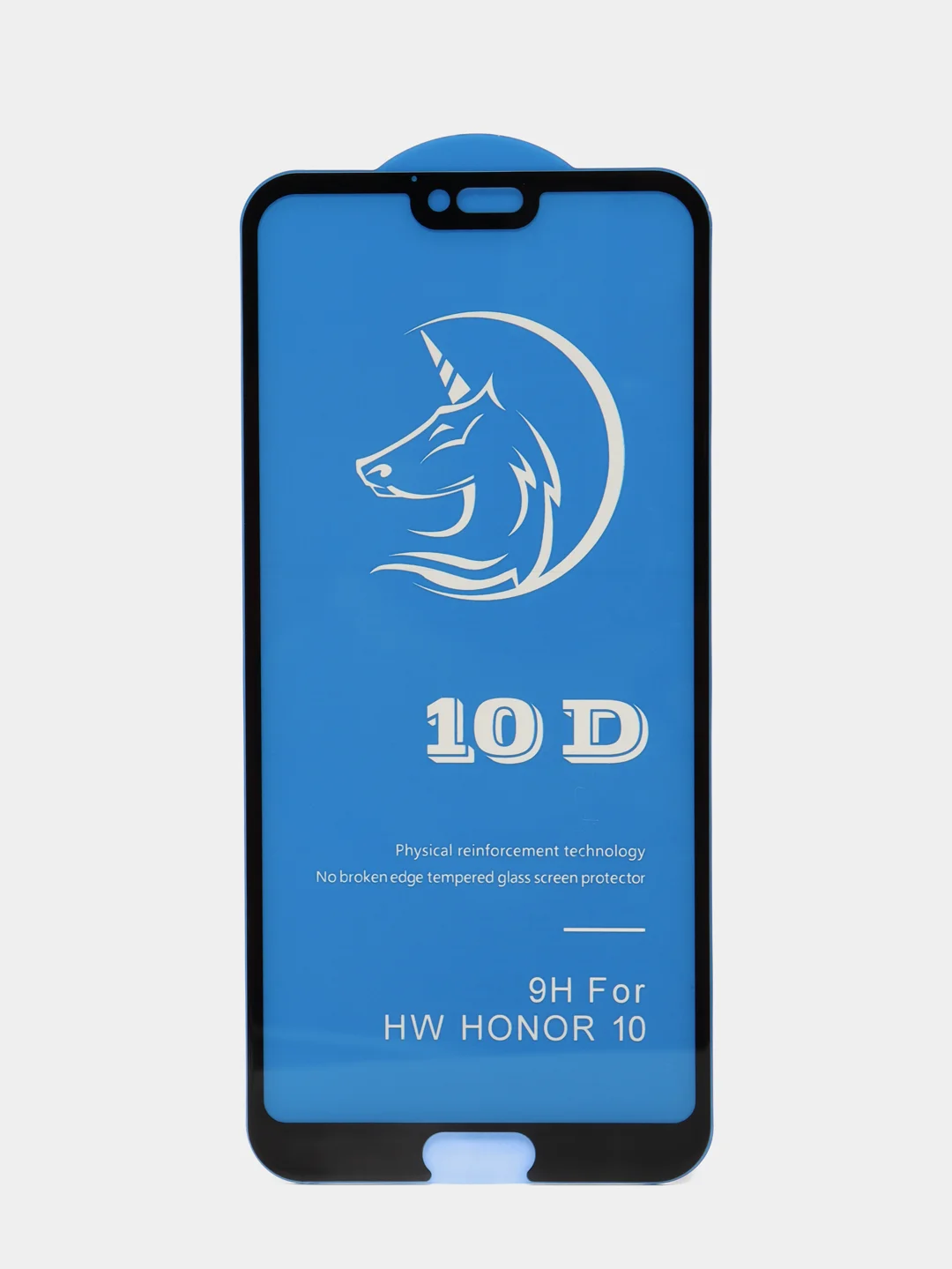 Черный защитное стекло STiX 10D Honor 10 с рамкой, черное в упаковке