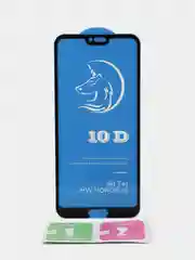 Черный защитное стекло STiX 10D Honor 10 с рамкой, черное в упаковке