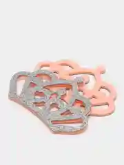 Серебряный патчи "Корона", 60*38 мм, 2 штуки
