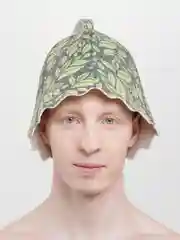 Шапка для бани "Листья" "Банные штучки", войлок