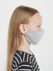 Серый маска тканевая, двуслойная