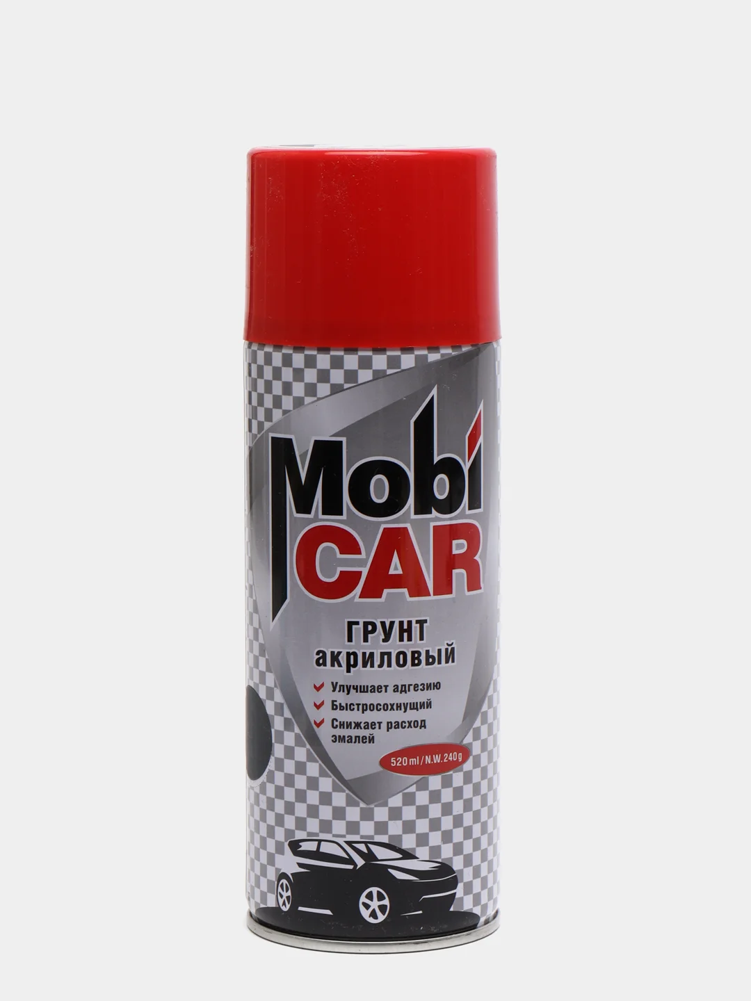 Серый грунт-спрей акриловый Mobicar, 520 мл