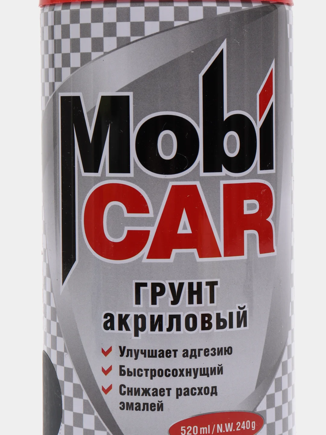 Серый грунт-спрей акриловый Mobicar, 520 мл