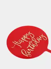 Красный топпер "Happy Birthday"