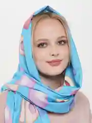 Лазурный шарф женский кашемировый, шарф весенний однотонный, платок,шарф шерстяной, теплый палантин