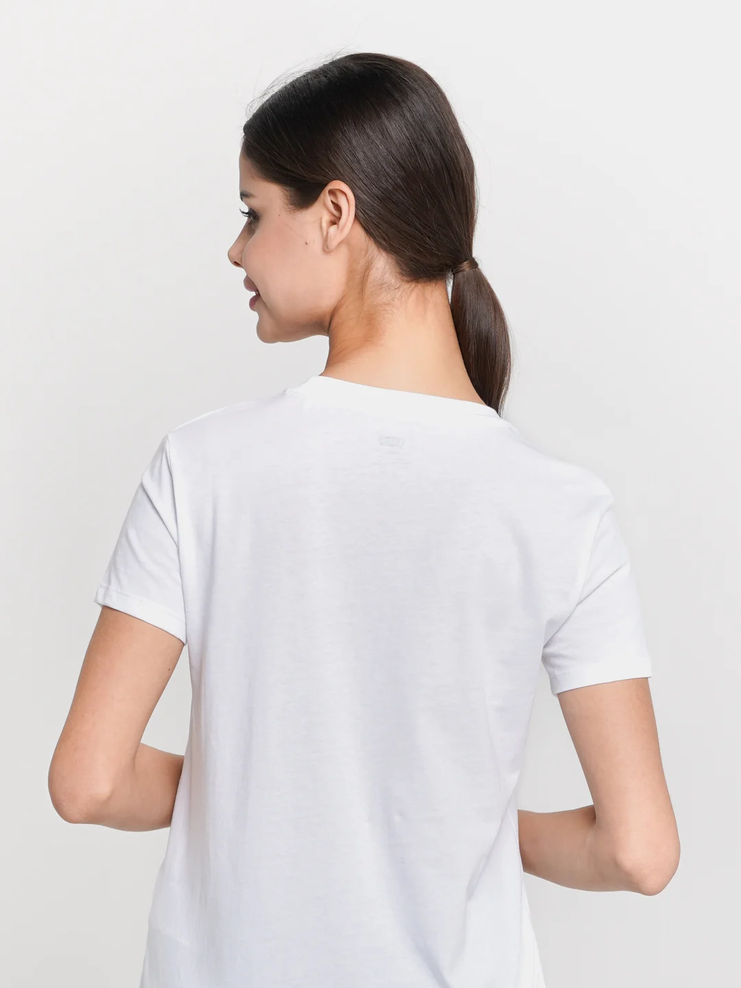 Футболка женская Levis, с логотипом, белая