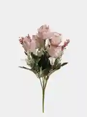Фиолетовый искусственные цветы Пионы букет, розы, камелии, ранункулюсы, осока, растения, зелень
