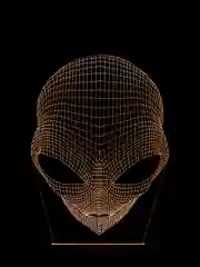Бежевый светильник-ночник 3D светодиодный LED, подарок