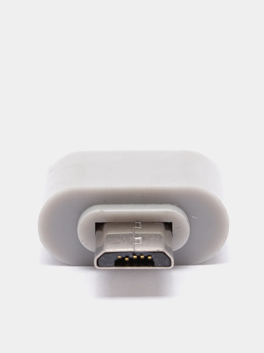 Серый переходник OTG  USB - MicroUSB