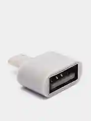 Серый переходник OTG  USB - MicroUSB