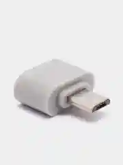 Серый переходник OTG  USB - MicroUSB