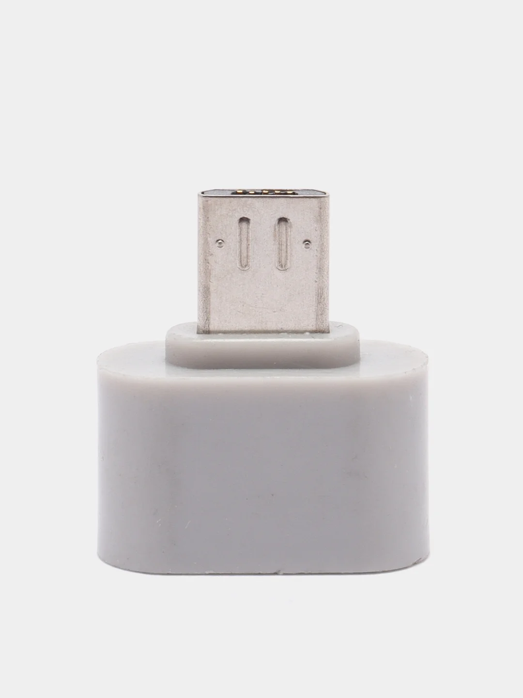 Серый переходник OTG  USB - MicroUSB