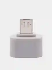 Серый переходник OTG  USB - MicroUSB
