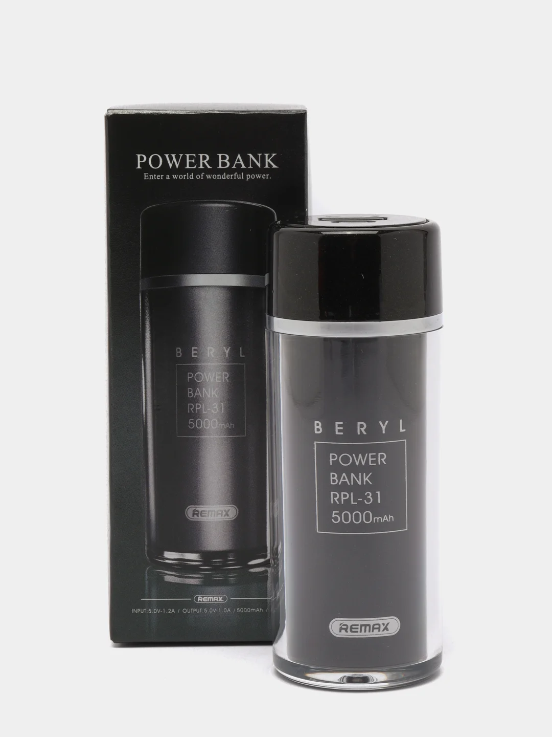 Черный мобильный аккумулятор (PowerBank) REMAX Beryl RPL-31 5000 mAh
