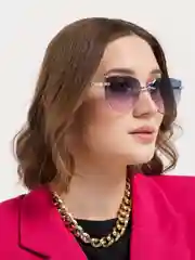 Розовый солнцезащитные очки с футляром и салфеткой