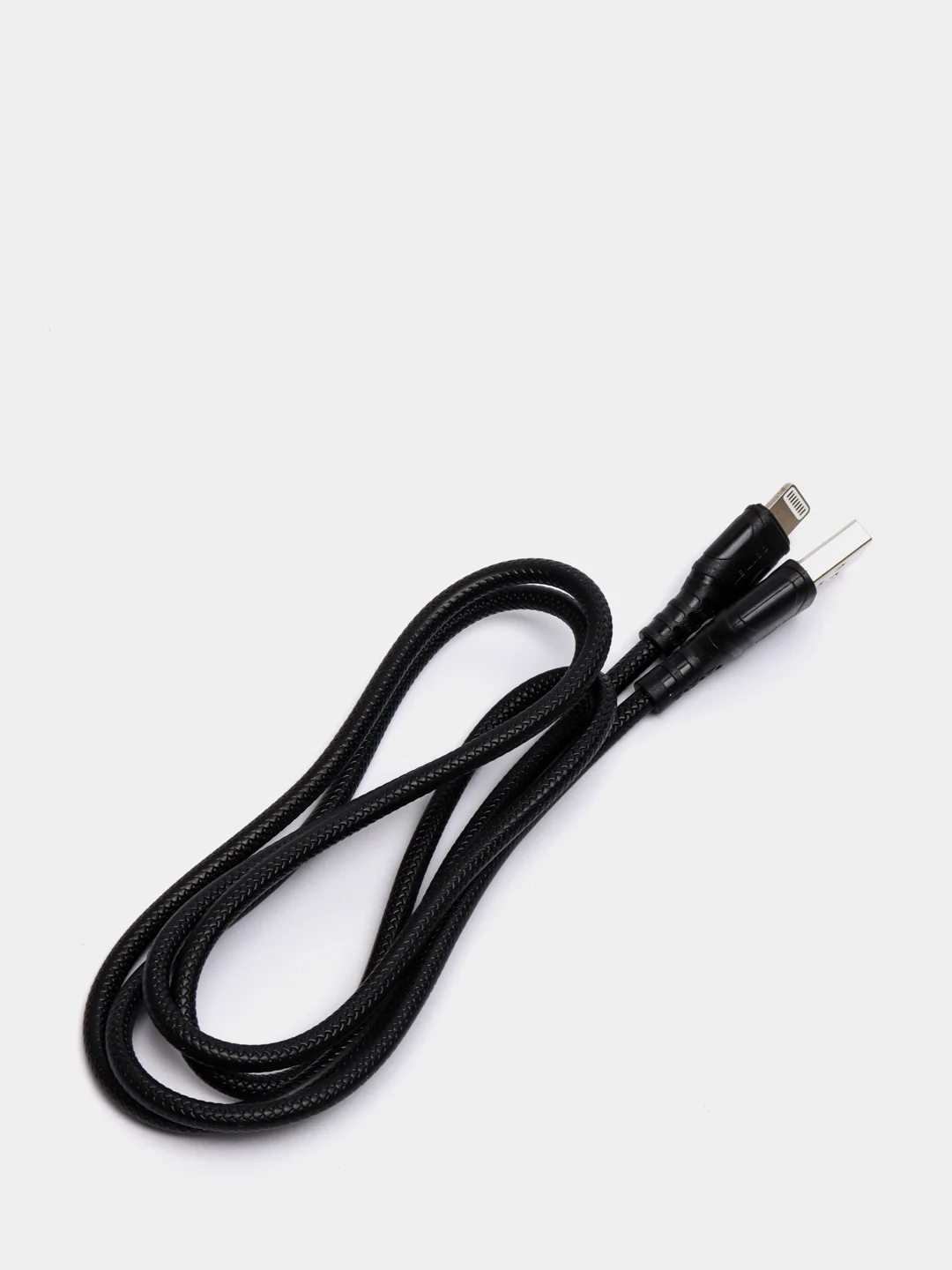 Черный usb-кабель зарядный Denmen D08, 3.6 A, 1 м, 3 вида