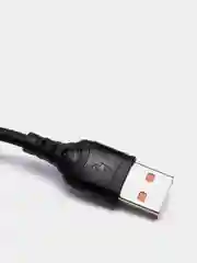 Черный usb-кабель зарядный Denmen D08, 3.6 A, 1 м, 3 вида