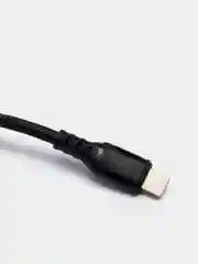 Черный usb-кабель зарядный Denmen D08, 3.6 A, 1 м, 3 вида