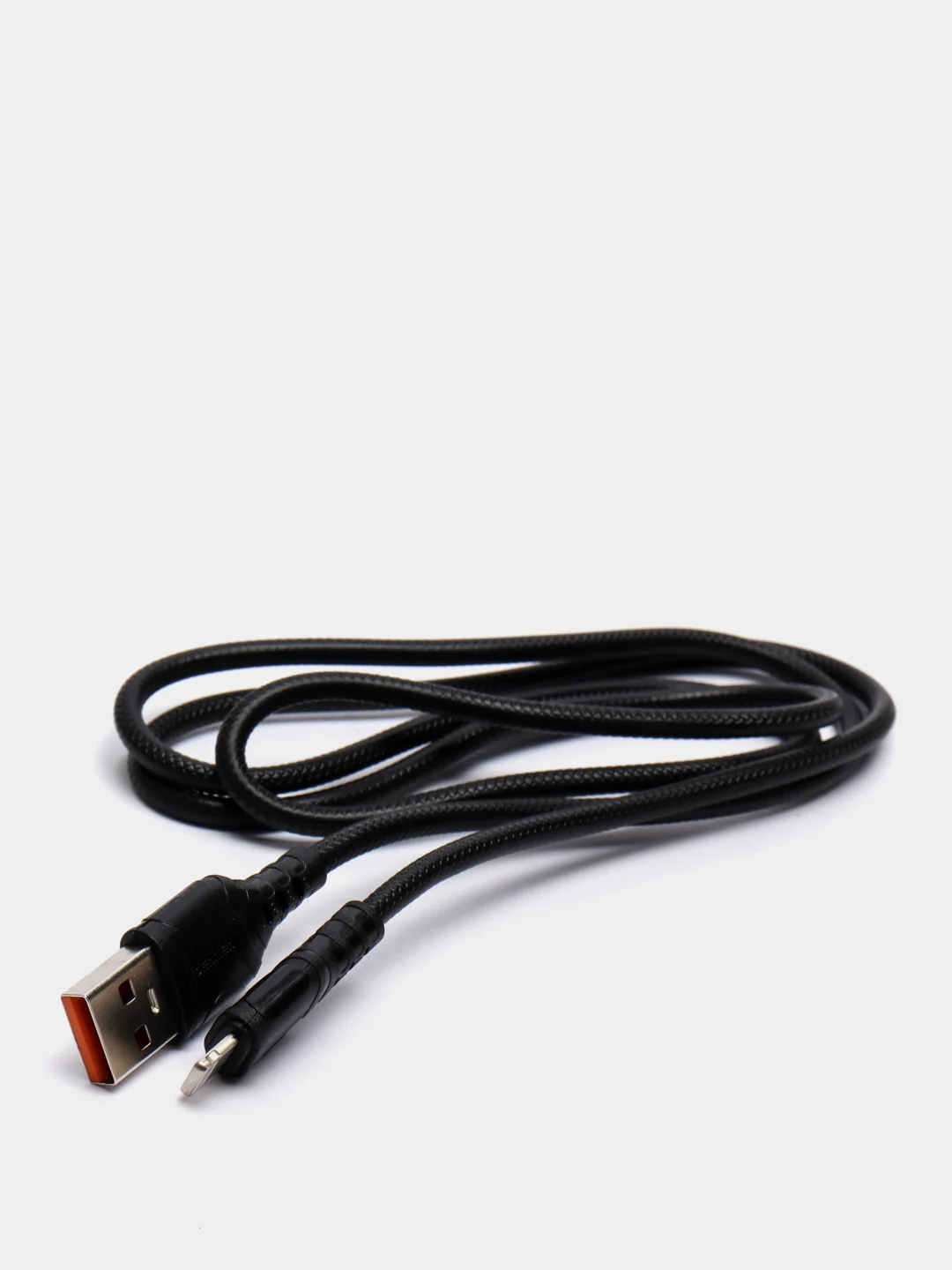 Черный usb-кабель зарядный Denmen D08, 3.6 A, 1 м, 3 вида