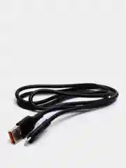 Черный usb-кабель зарядный Denmen D08, 3.6 A, 1 м, 3 вида