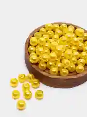 Желтый бусины акриловые, жемчужные, бесшовные, разные цвета, 6 мм