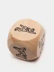 Кубик игральный "Позы 18+", 3 х 3 см, деревянный