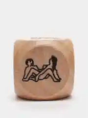 Кубик игральный "Позы 18+", 3 х 3 см, деревянный