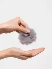 Серый резинка для волос из меха