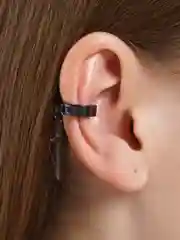 Черный серьги кресты