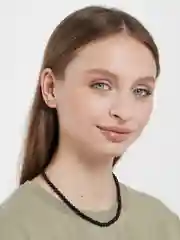 Черный чокер из бусин