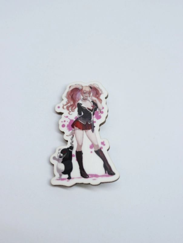 Значок деревянный по аниме "Данганронпа / Danganronpa"