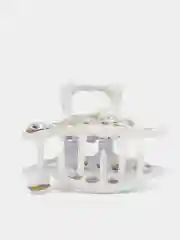 Белый крабик металлический, 1 штука