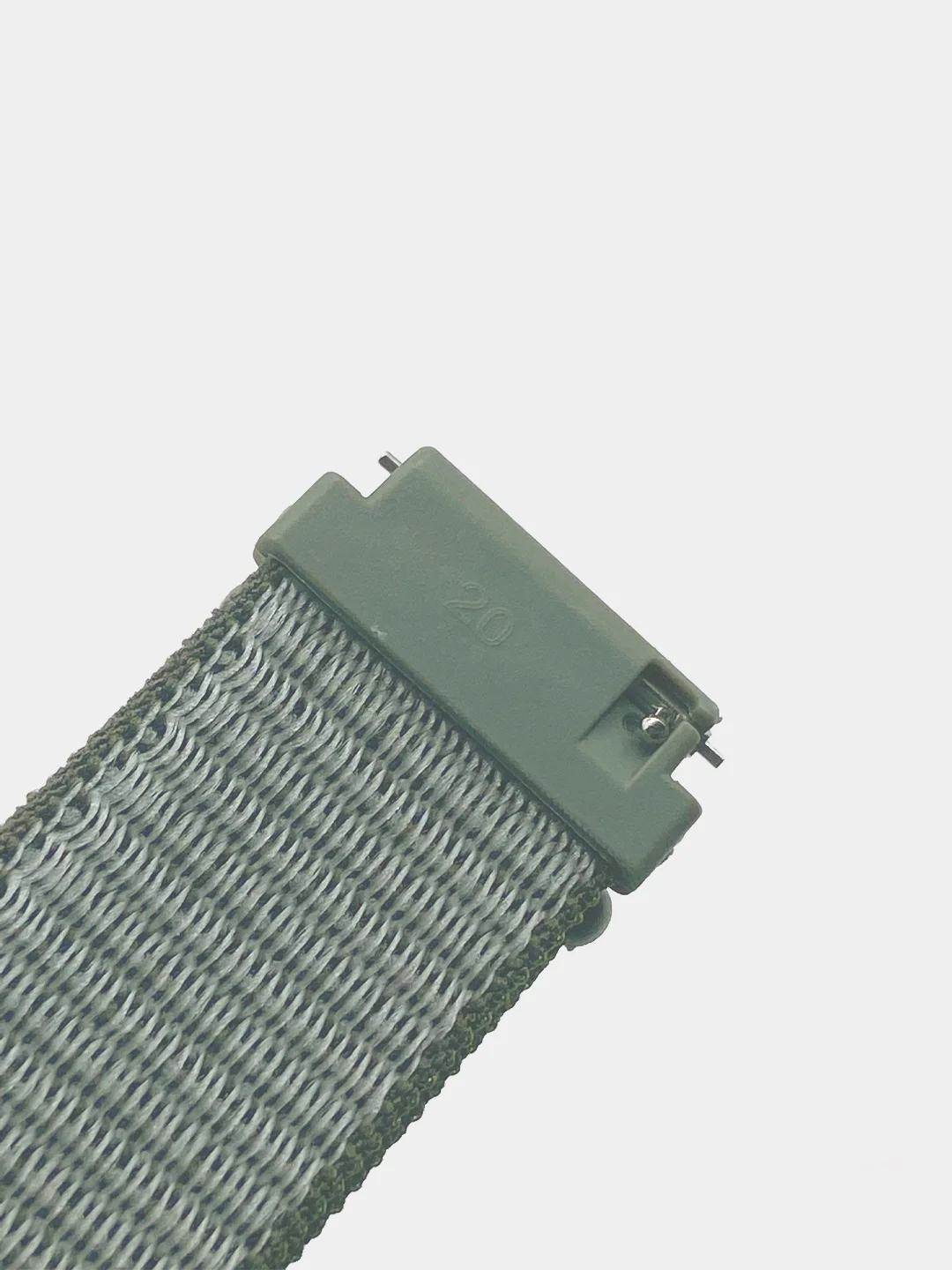 Приглушённый хаки ремешок на липучке Плетеный нейлоновый/для Xiaomi Amazfit Bip/Huawei/Samsung 20 мм(не22мм)