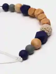 Синий деревянный держатель для соски