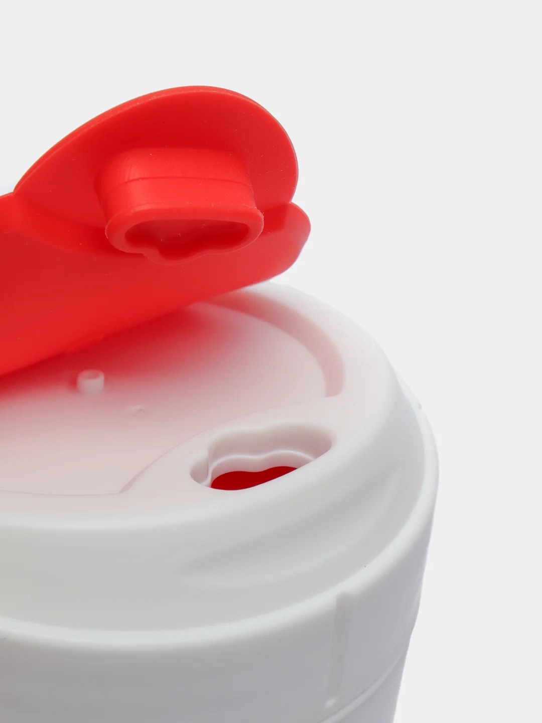 Красный силиконовый складной стакан для напитков Collapsible Coffee Cup 450 мл, 5 цветов