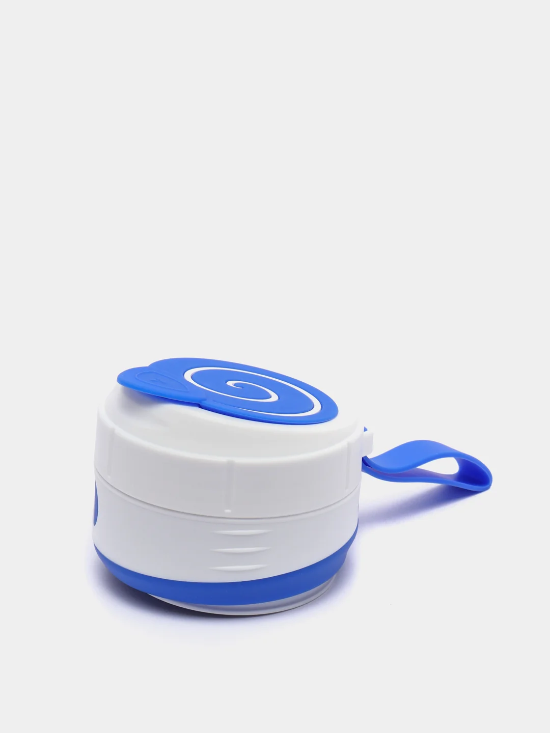 Синий силиконовый складной стакан для напитков Collapsible Coffee Cup 450 мл, 5 цветов